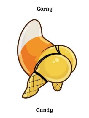 Corny Candy Corn Sticker