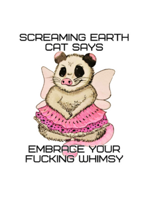 Planet WLN269 Screaming Earth Cat Sticker