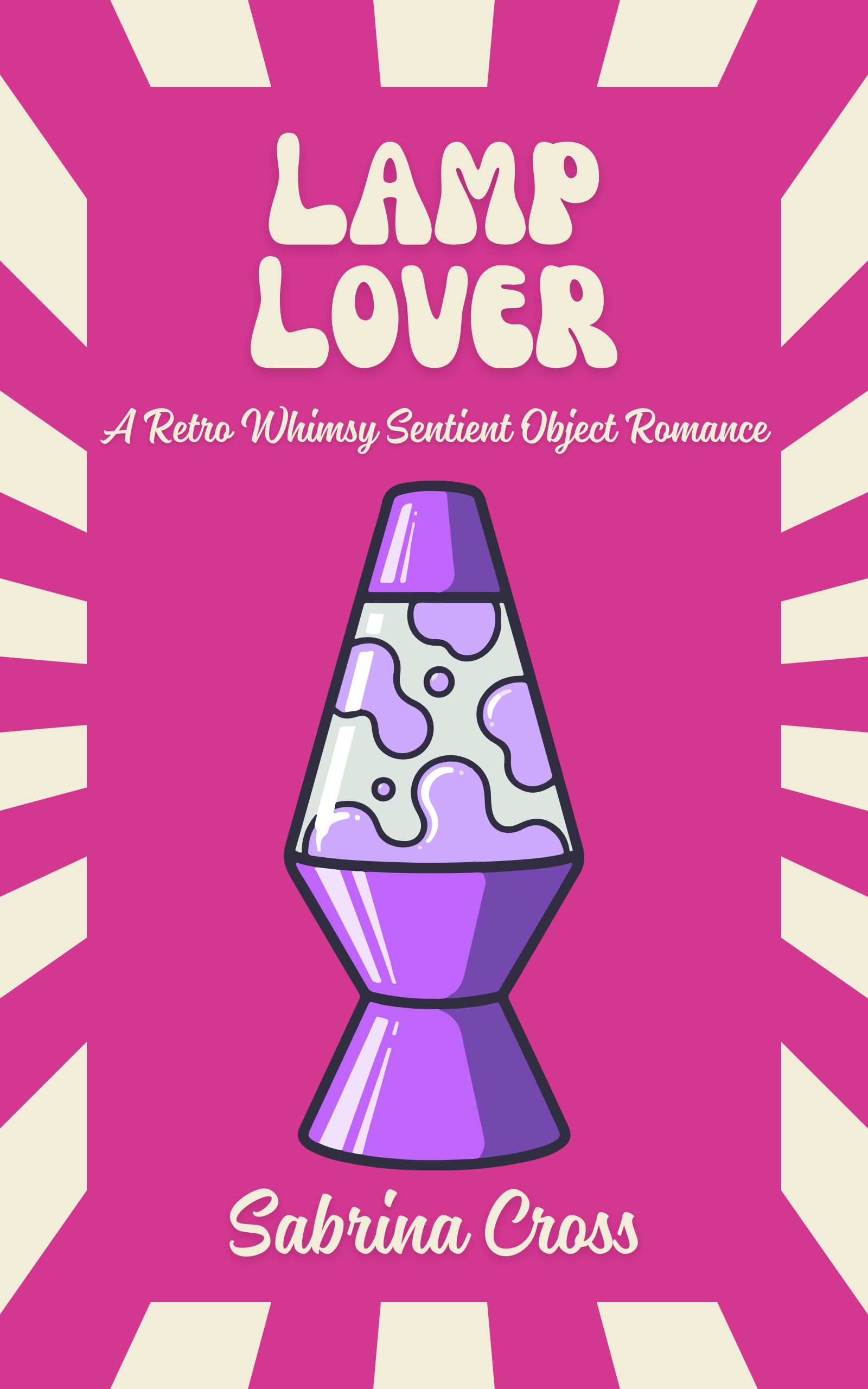 Lamp Lover Cover featuring a dark magenta with a purple lava lamp