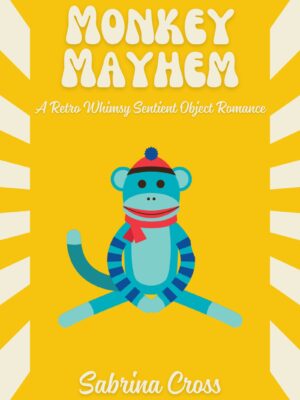 Monkey Mayhem cover in Yellow with Blue Sock Monkey
